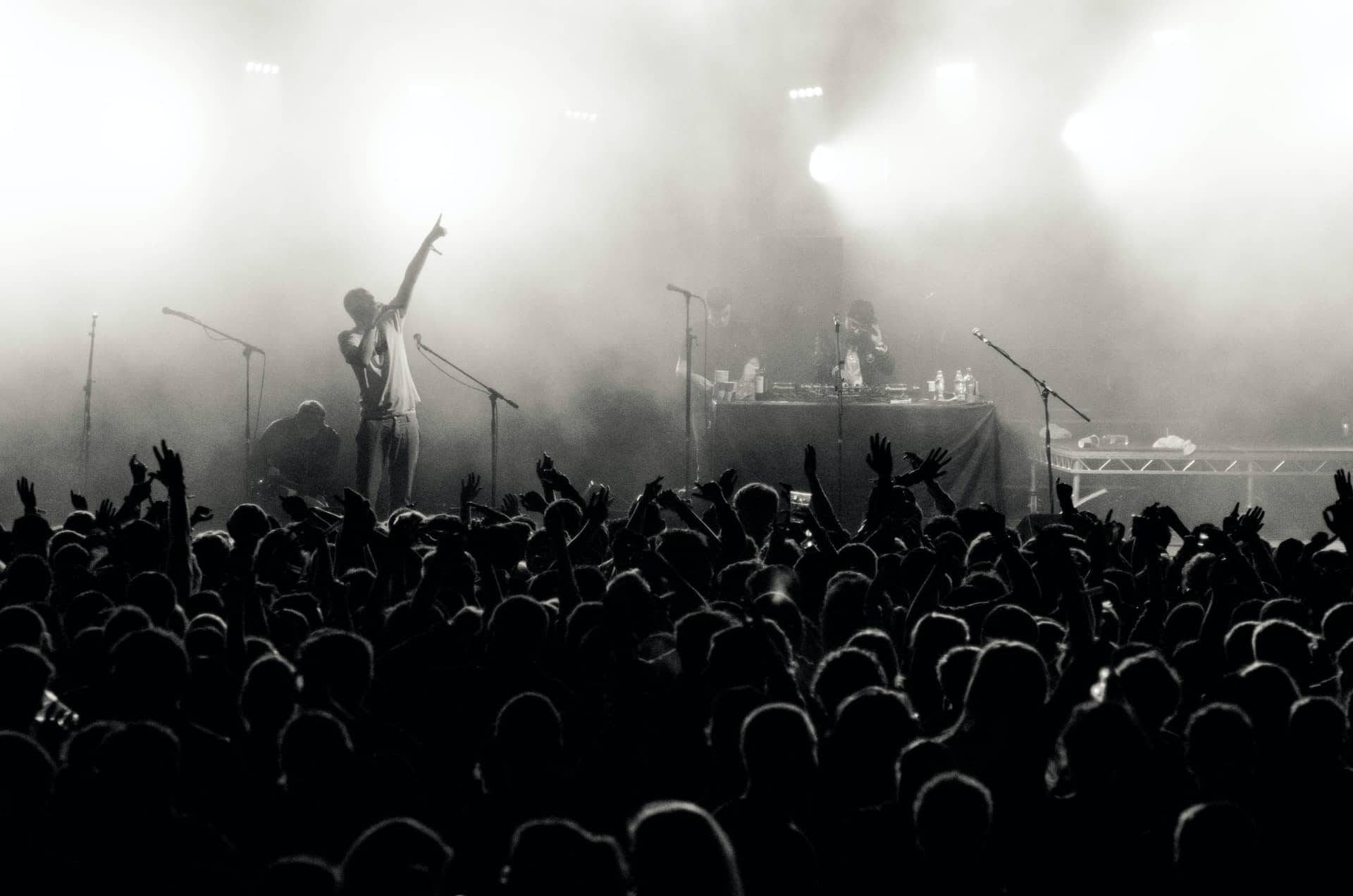 Performance with large crowd