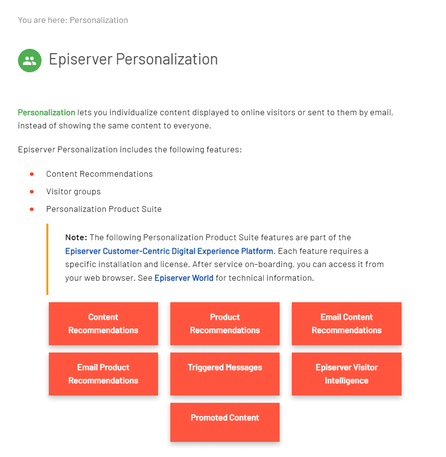 Optimizely Personalization Features