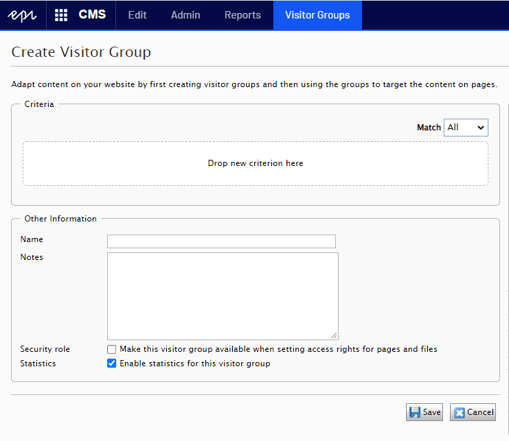 Optimizely Personalization Visitor Groups