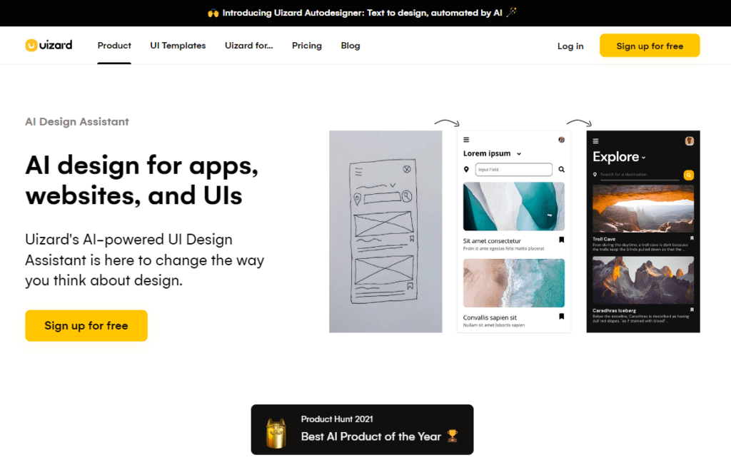 UI Wizard generating UI in the future of UX design