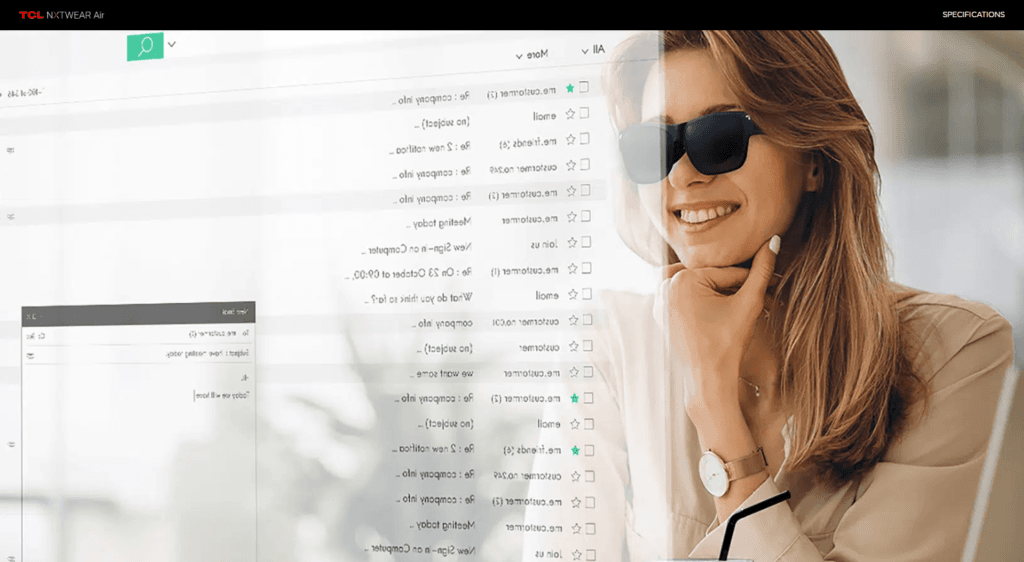 TCL NXT Wear Glass in the Future of UX Design