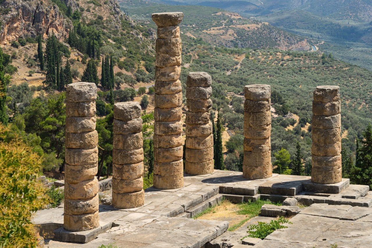 Columns of the Temple of Apollo at Delphi